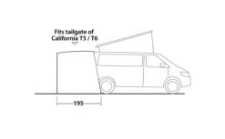 Easy Camp Crowford Rear Tailgate Awning -Camping Sales Shop 120380 Crowford Drawing Elevation4