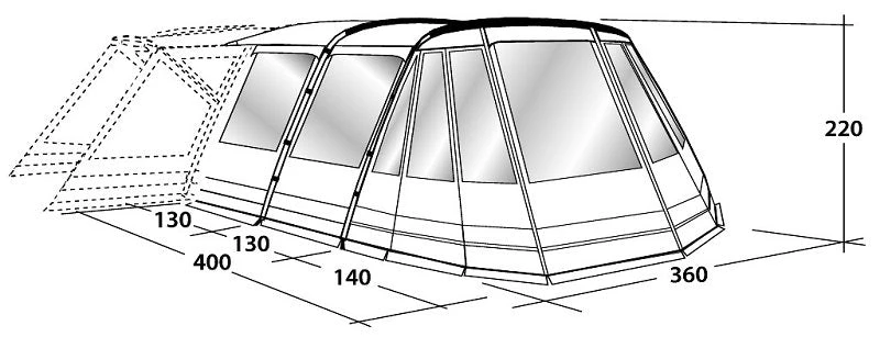 Outwell Montana 6P Front Awning Fits 2017 And 2018 Models 2 Outwell Montana 6P Front Awning Fits 2017 And 2018 Models - Image 2