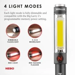 Nebo Big Larry™ 2 -Camping Sales Shop 6737 Gray Light Modes 01 1800x1800 2b8ef0b3 67c6 4410 a95b 5c620f8cd83f