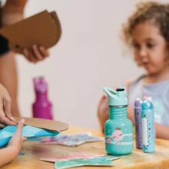 Klean Kanteen Kid Classic Sport Bottle 355ml - Surfs Up -Camping Sales Shop K12CPPS JF Jellyfish graphic bottle lifestyle