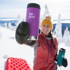 Klean Kanteen Insulated TK Wide With Café Cap 355ml - Brushed Steel 11 Klean Kanteen Insulated TK Wide With Café Cap 355ml - Brushed Steel -Camping Sales Shop K12TKWPCC BB LS snow closeup lifestyle ea727c90 b1ca 45dc 9b96 204fdd194360