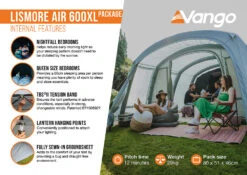 Vango Lismore Air 600XL Tent Package -Camping Sales Shop Lismore Air 600XL Package2