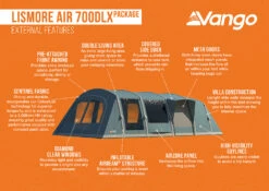 Vango Lismore Air 700DLX Tent Package -Camping Sales Shop Lismore Air 700DLX Package