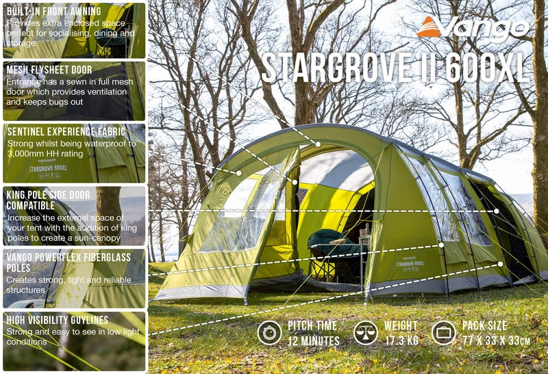 Vango Stargrove II 600XL Tent - 2022 Model 5 Vango Stargrove II 600XL Tent - 2022 Model - Image 5