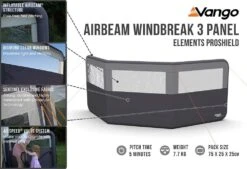 Vango Airbeam Windbreak 3 Panel (Elements Proshield) 5 Vango Airbeam Windbreak 3 Panel (Elements Proshield) -Camping Sales Shop airbeam windbreak 3 panel elements proshield high res
