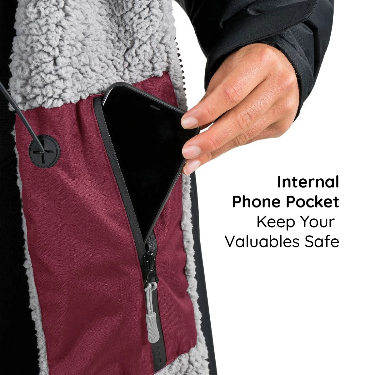 Osprey Unisex Changing Robe Maroon 9 Osprey Unisex Changing Robe Maroon - Image 9