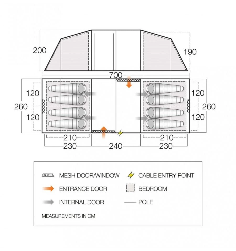 Vango Castlewood 800XL Tent Package 2 Vango Castlewood 800XL Tent Package - Image 2