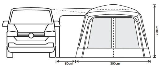 Outdoor Revolution Cayman Air Midline 220cm - 255cm Drive Away Awning 3 Outdoor Revolution Cayman Air Midline 220cm - 255cm Drive Away Awning - Image 3