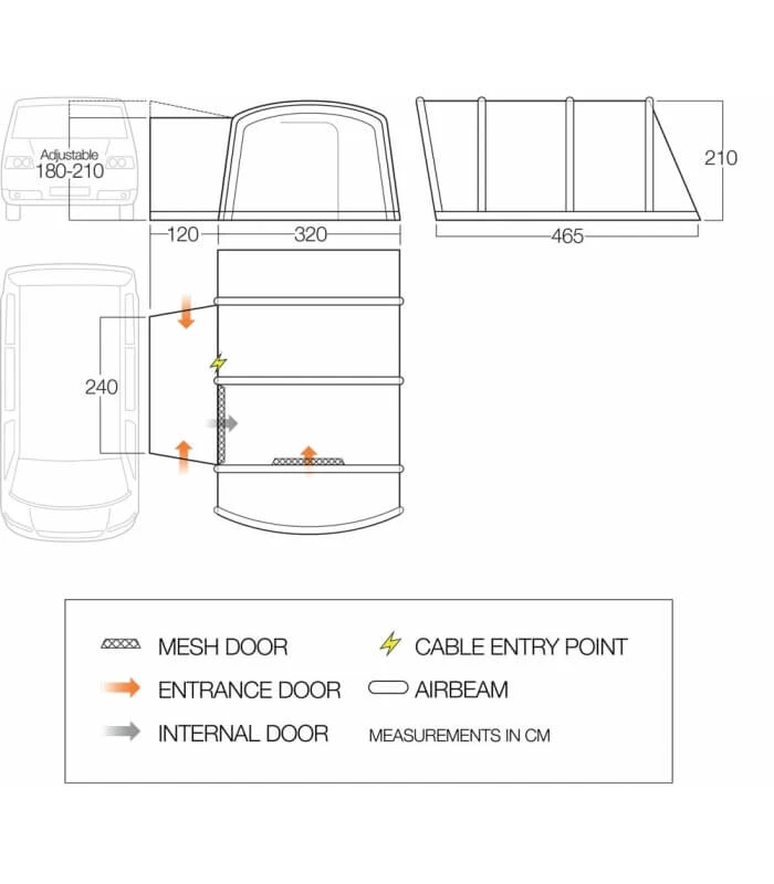 Vango Galli III Low Air Drive Away Awning 2 Vango Galli III Low Air Drive Away Awning - Image 2