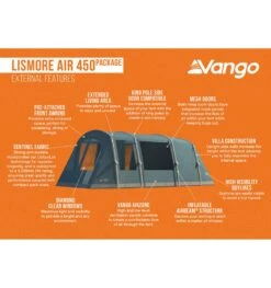 Vango Lismore Air 450 Tent Package 9 Vango Lismore Air 450 Tent Package -Camping Sales Shop lismore air 450 package 3