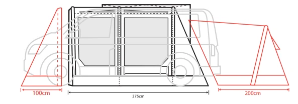 Outdoor Revolution Movelite T3E Mid Drive Away Awning - 220 To 255cm 3 Outdoor Revolution Movelite T3E Mid Drive Away Awning - 220 To 255cm - Image 3