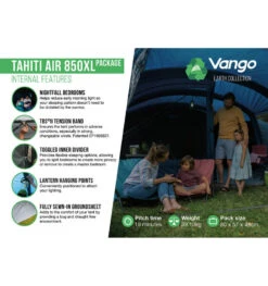 Vango Tahiiti 850XL Airbeam Tent 2023 -Camping Sales Shop tahiti air 850xl 3