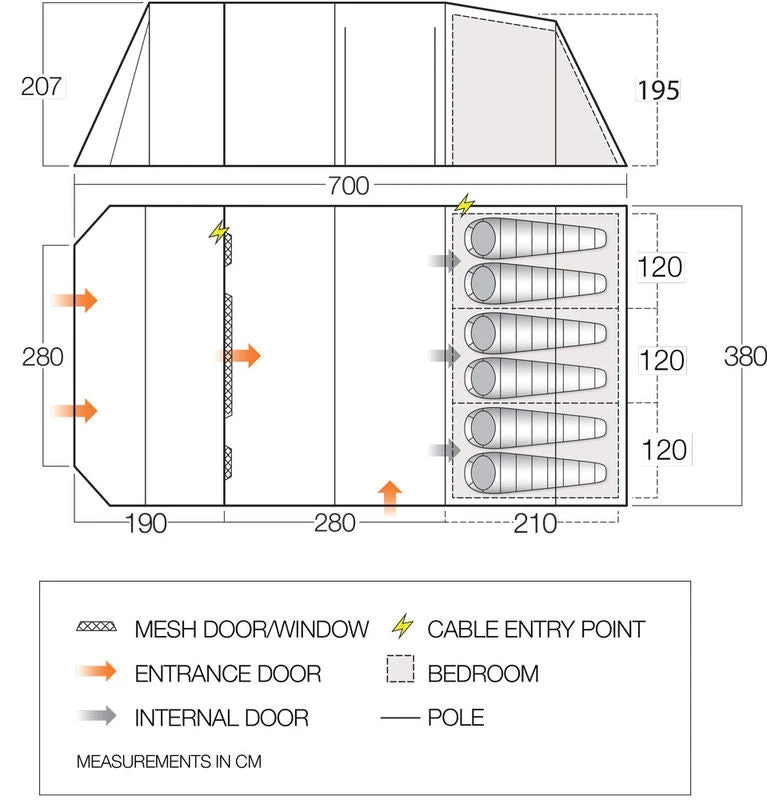 Vango Stargrove II 600XL Tent - 2022 Model 3 Vango Stargrove II 600XL Tent - 2022 Model - Image 3