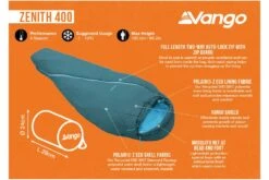 Vango Zenith 400 Sleeping Bag -Camping Sales Shop zenith 400 2